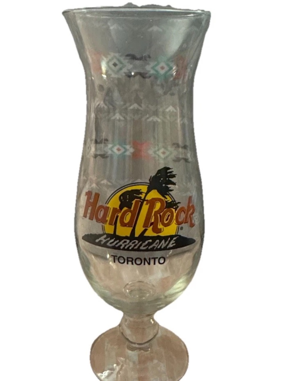 Hard Rock Hurricane Glass Toronto - Clear with Yellow & Orange Logo